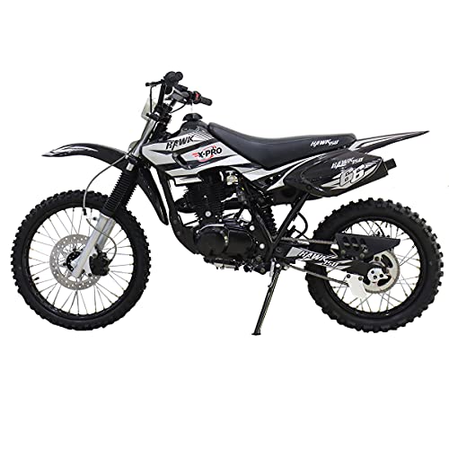X-PRO Hawk 150cc 5-Speed Manual Transmission Dirt Bike with Kick Start! Big 19"/16" Wheels!