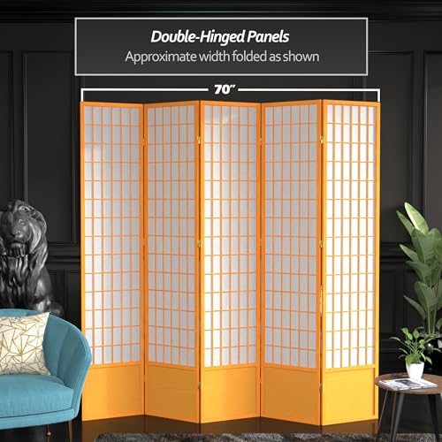 7 ft. Tall Window Pane Shoji Screen Room Divider, 3 Panels T5246