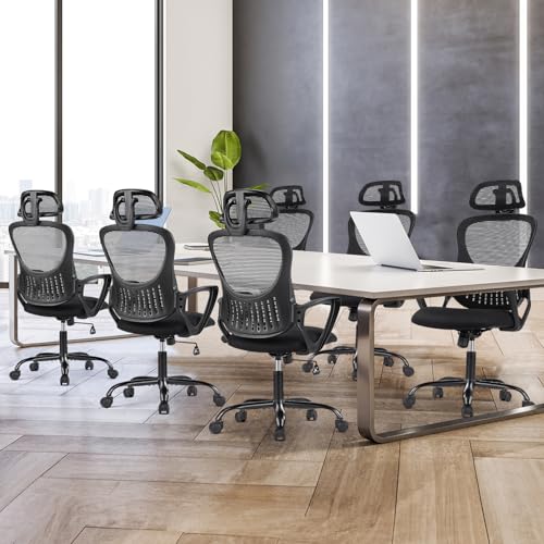 Ergonomic High-Back Mesh Office Chair with Wheels, Pink X2221