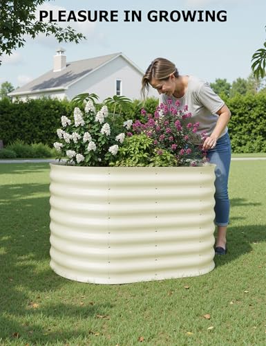 Galvanized Raised Garden Bed for Vegetables, Flowers, Outdoor D165