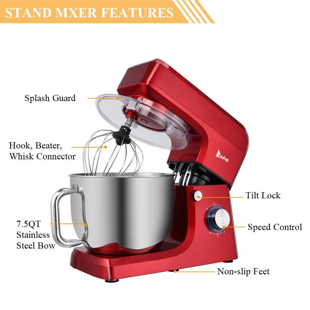 Stand Mixer, 7.5Qt Stainless Bowl, 6 Speeds, Tilt-Head R39160