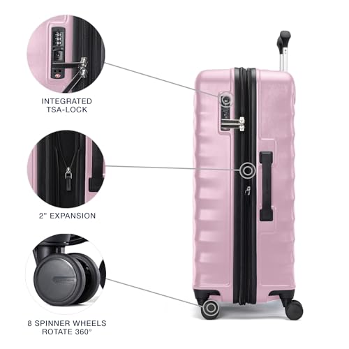 Hardside Expandable Carry-On Luggage with 8 Spinner Wheels and TSA Lock J560758