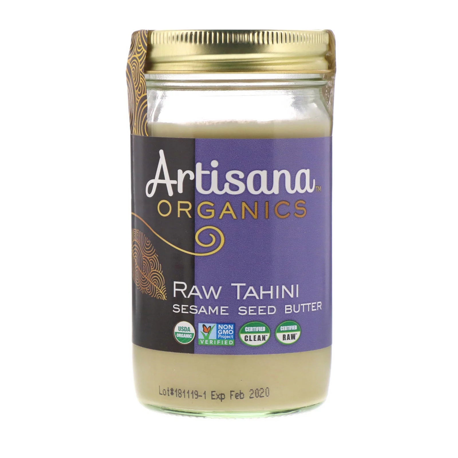 Organic Raw Tahini Sesame Seed Butter, 14 oz Pack of 2 D213