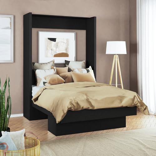Full Murphy Wall Bed in White with Shelf O67975