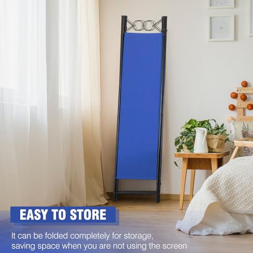 4 Panel Room Divider 6FT Steel Frame Folding Privacy Screen S6430