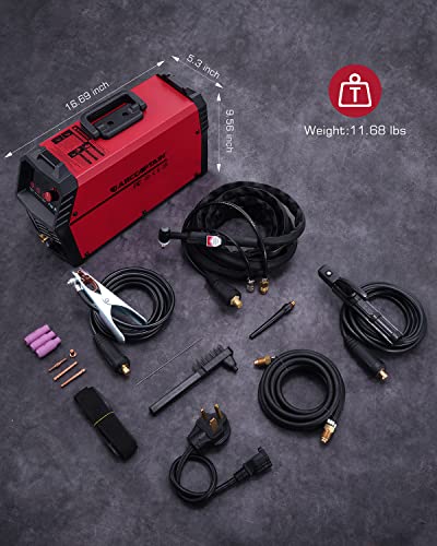 TIG Welder 200A, Dual Voltage 110V/220V, TIG/Stick 2 in 1 with LED Display I237