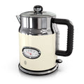 Russell Hobbs Retro Style 1.7L Electric Kettle, Cream, KE5550CRR
