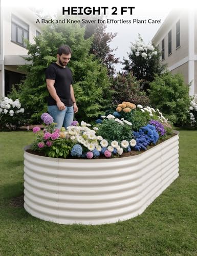 Galvanized Raised Garden Bed for Vegetables, Flowers, Outdoor D165
