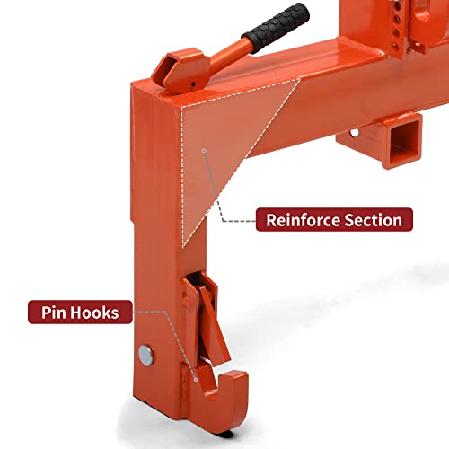 3 Point Quick Hitch, 3000 lbs 2" Receiver for Category 1 & 2 Tractors U55859