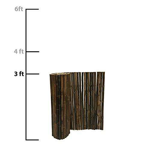 Natural Bamboo Fencing Garden Screen Rolled Fence Panel 6 ft H x 8 ft L D6994