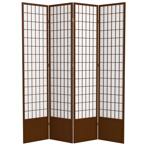 7 ft. Tall Window Pane Shoji Screen Room Divider, 3 Panels T5246