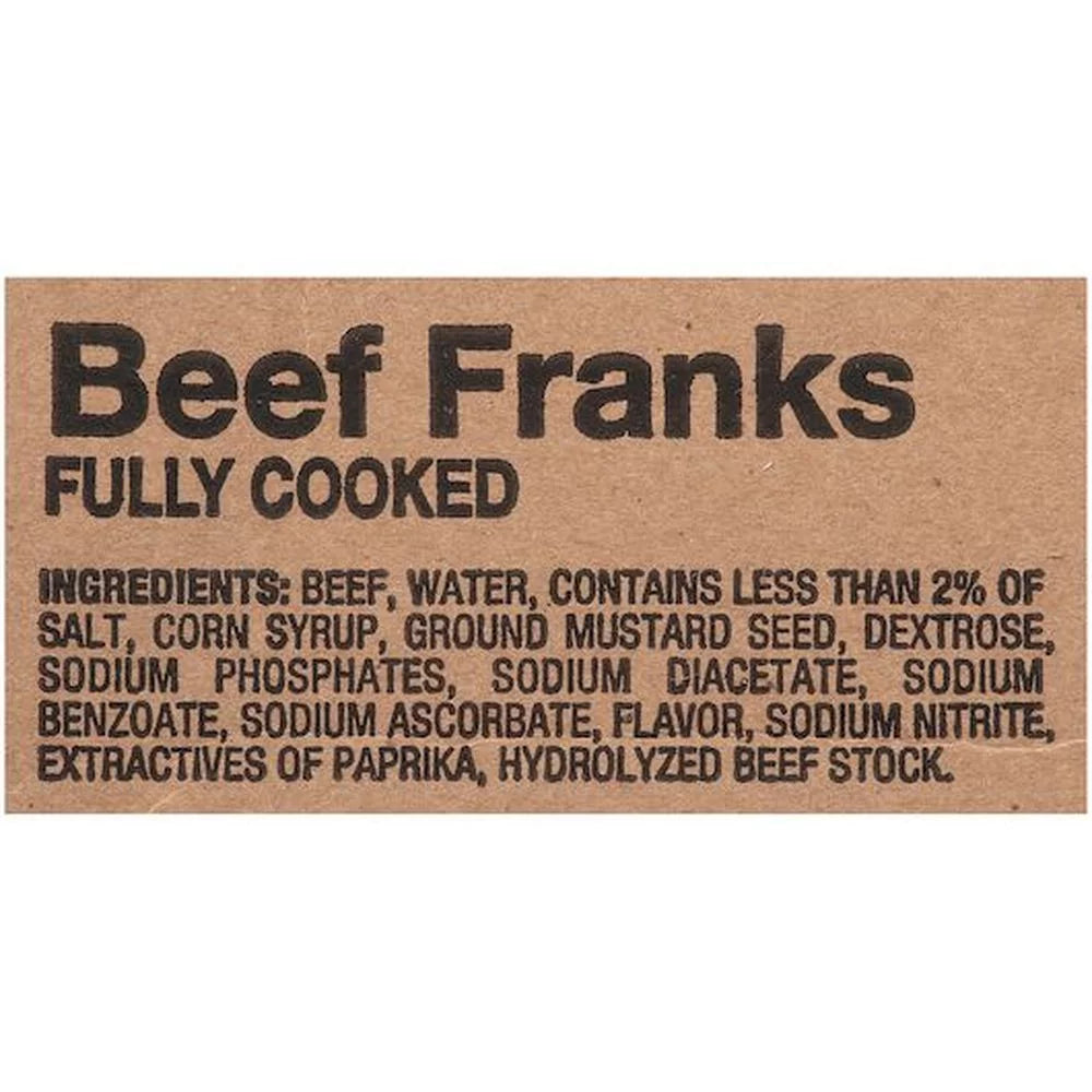 Beef Frank Hot Dog, 10 Pound B262
