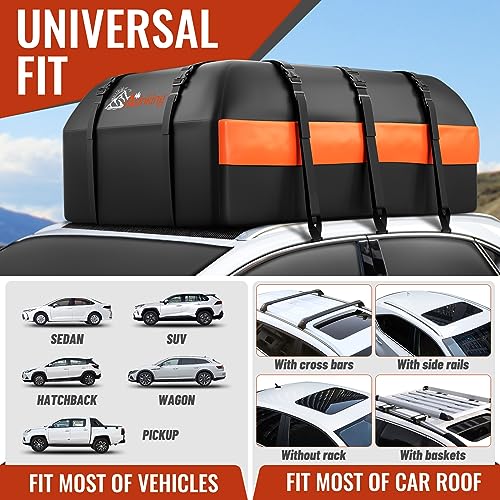 Car Rooftop Cargo Carrier - 21 Cubic Feet, Waterproof Heavy Duty Roof Bag C590664