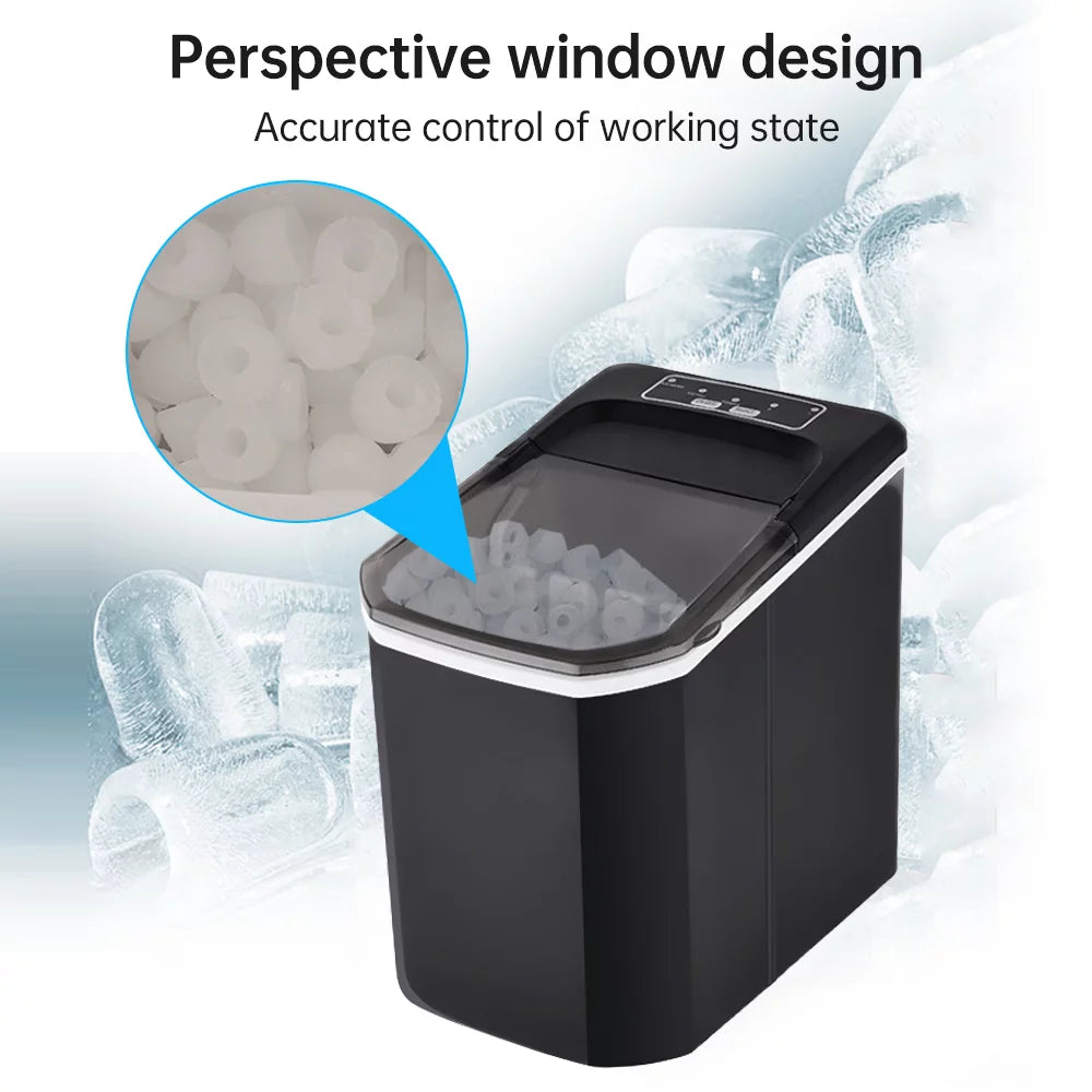 Countertop Ice Maker, 26lbs in 24Hrs, Self-Cleaning, 2 Ice Sizes F1704