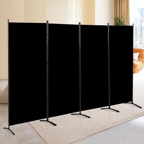 Room Divider Screen 3 Panel Folding Partition with Metal Frame, Grey M4968