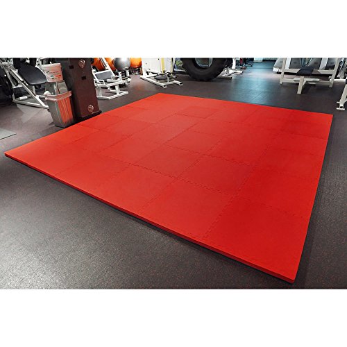 Interlocking EVA Foam Mats for Wrestling, MMA & Gymnastics - 1.5" Thick, 2'x2' Tiles G335676