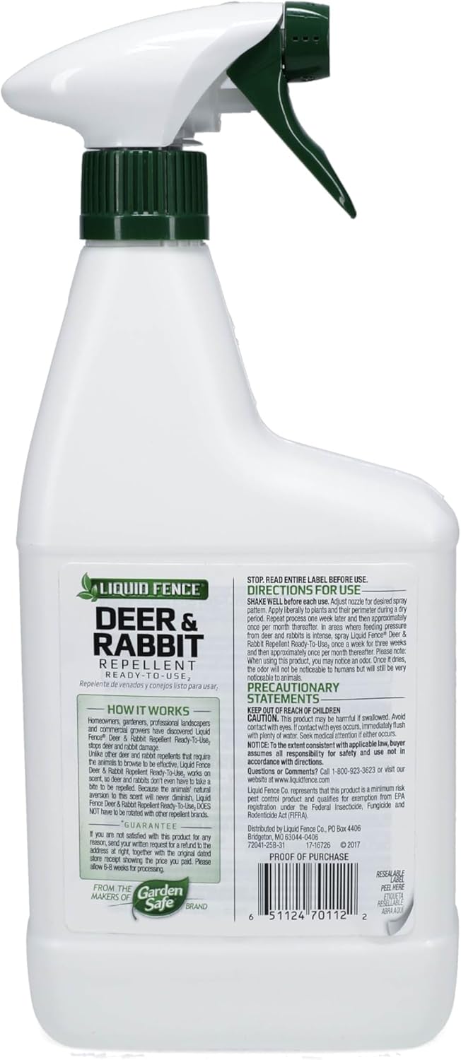 Deer & Rabbit Repellent Ready-to-Use, 32 oz G89165