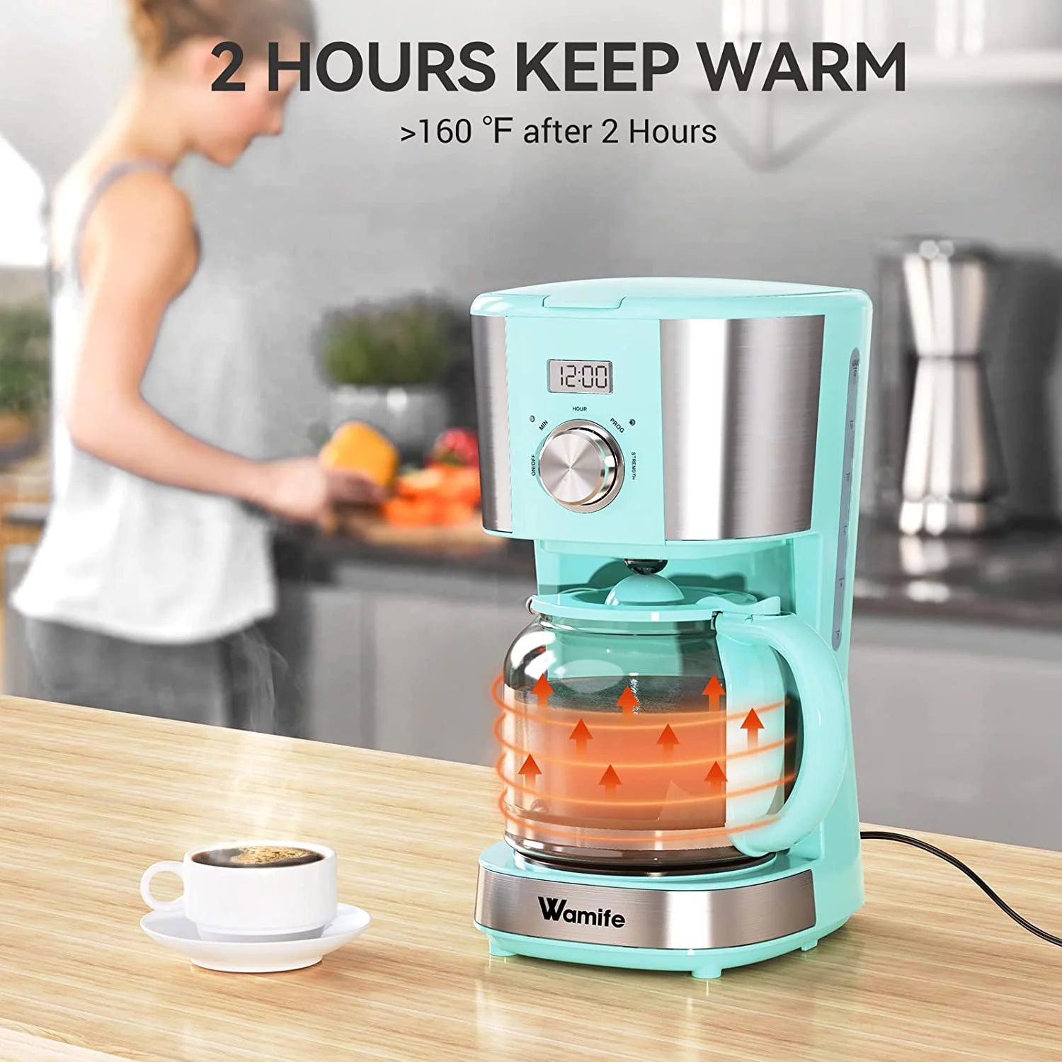 12-Cup Programmable Coffee Maker with Timer U6162