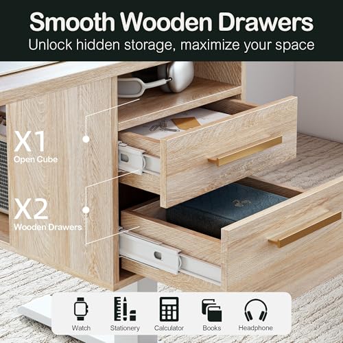 Standing Desk with 4 Drawers, Height Adjustable Electric Sit Stand Desk M218