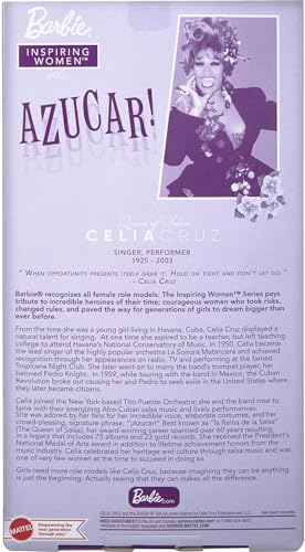 Celia Cruz Queen of Salsa Collectible Doll with Red Lace Dress and Golden Microphone Y261