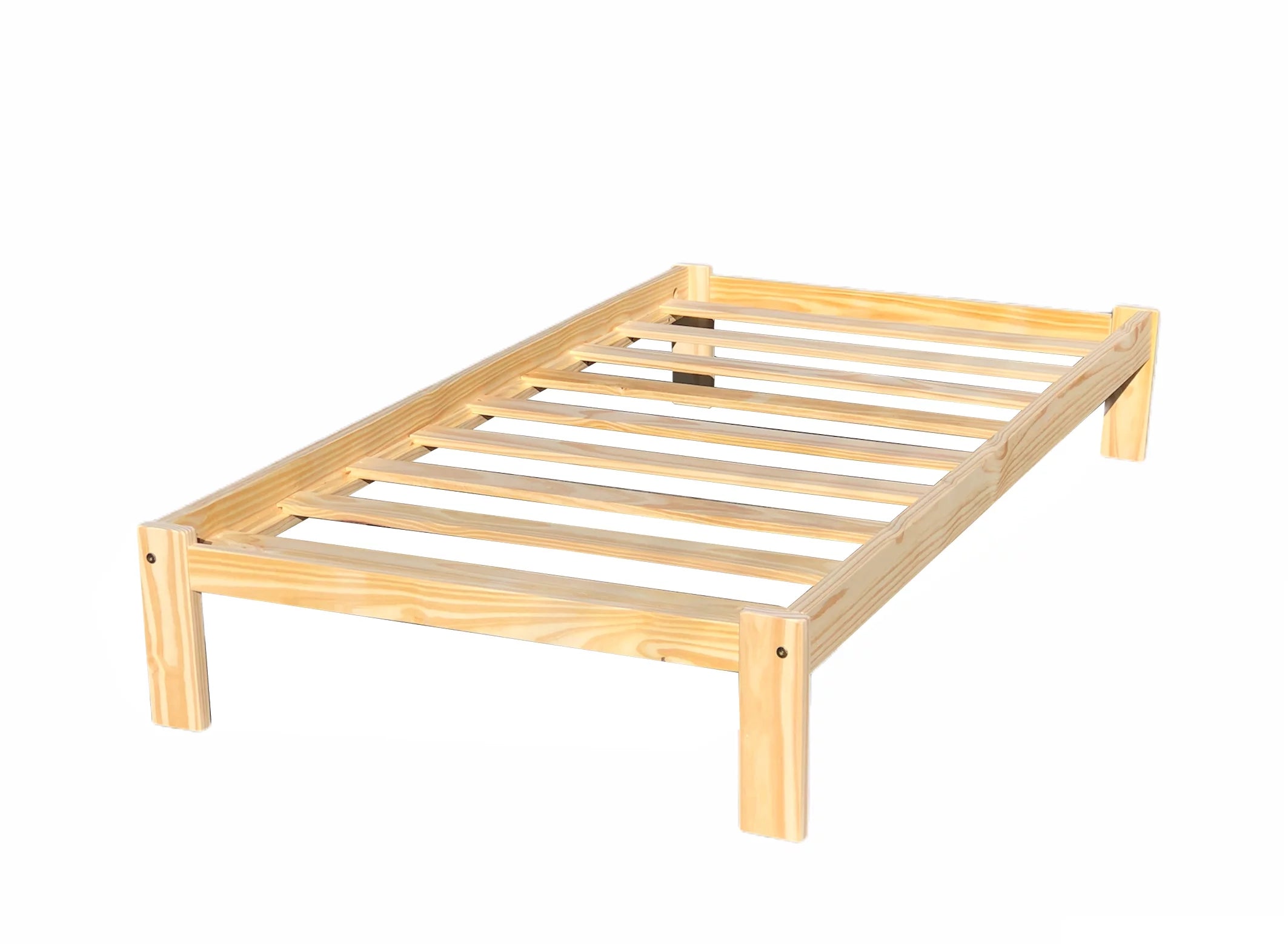 Twin Size Solid Pine Wood Platform Bed D578