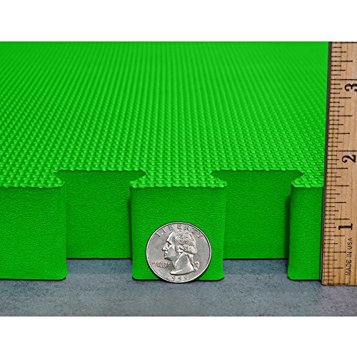 Interlocking EVA Foam Mats for Wrestling, MMA & Gymnastics - 1.5" Thick, 2'x2' Tiles G335676