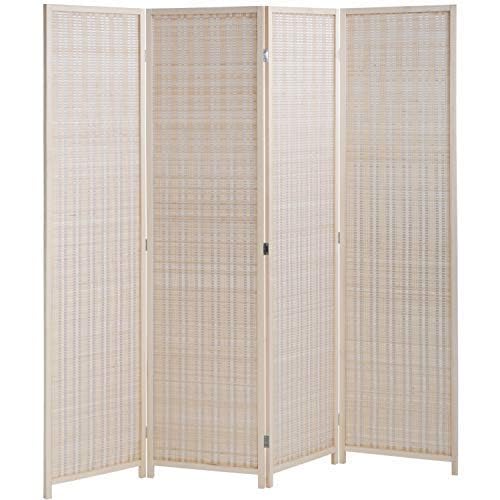 Bamboo Room Divider 6 Panel Folding Privacy Screen for Home L99111