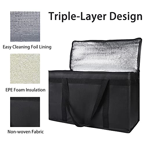Insulated Food Delivery Bag Hot Cold Meal Carrier Cooler Tote K646948