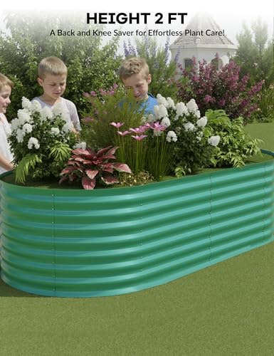 Galvanized Raised Garden Bed for Vegetables, Flowers, Outdoor D165