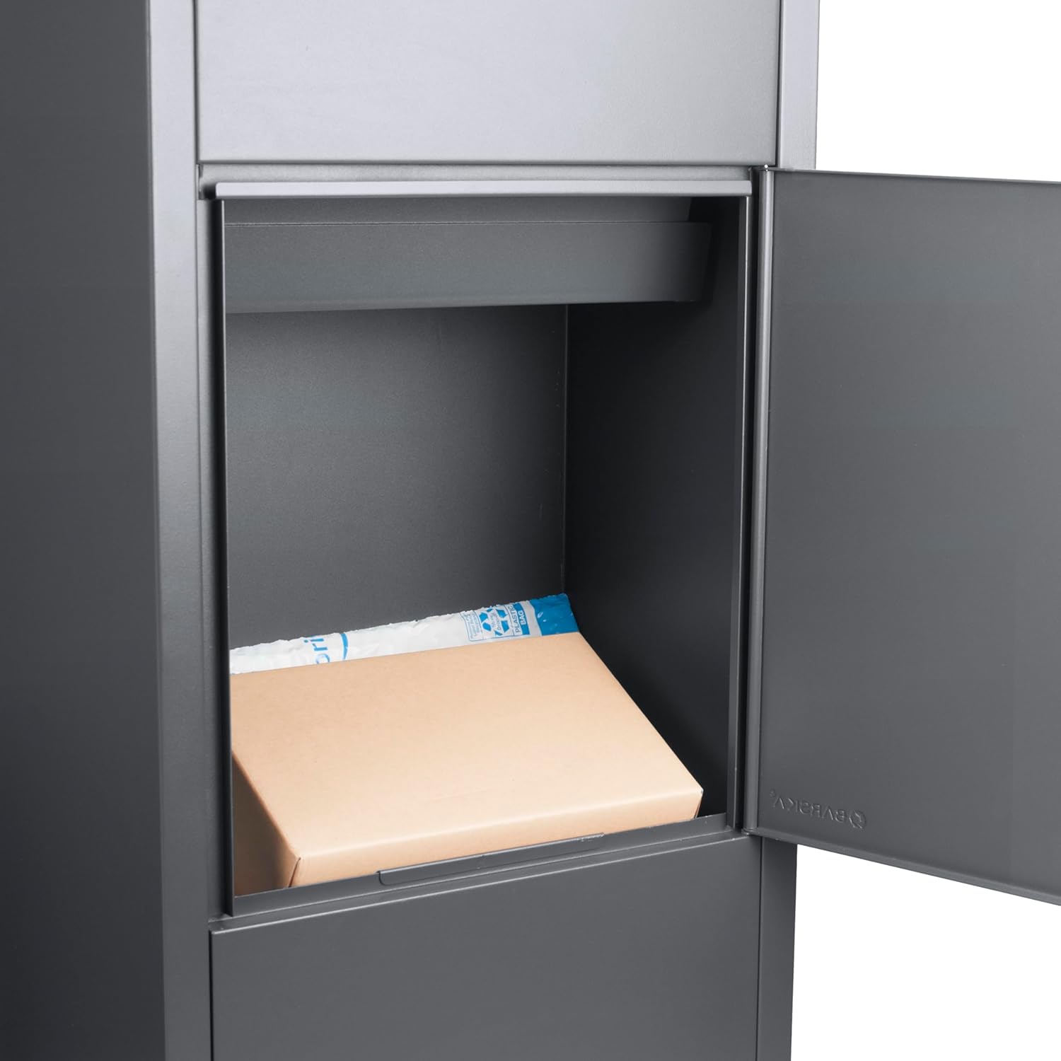 Steel Parcel Drop Box with Tamper-Resistant Slot & Key Lock W61480