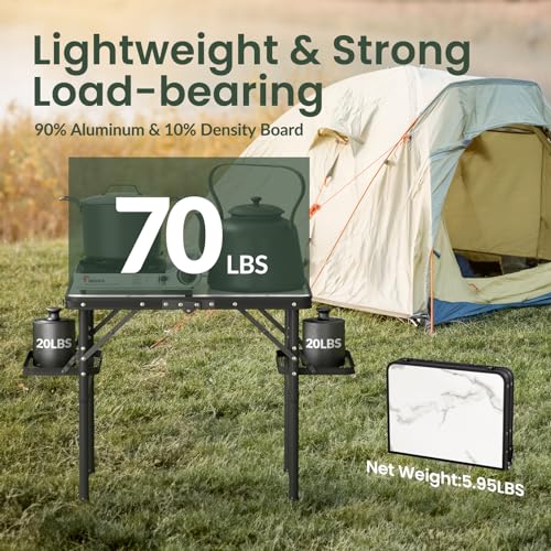 Folding Camping Table Small 2ft Portable Aluminum W647