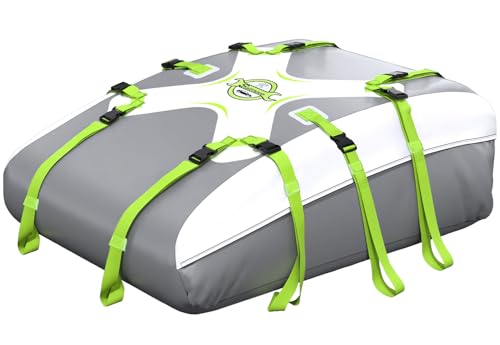Car Roof Bag Cargo Carrier 20 Cubic, Waterproof with Strap and Anti-Slip Mat Q382