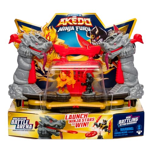 Ninja Star Battle Arena with 2 Exclusive Warriors, Weapons Rack & 6 Ninja Star Discs I19250