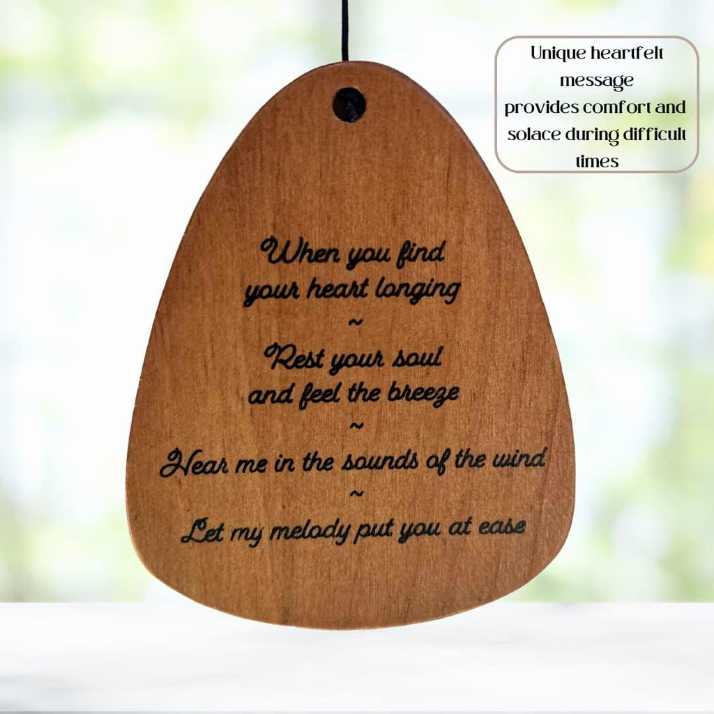 Memorial Wind Chimes for Outside, 32" Sympathy Gift for Loss of Loved One P6912