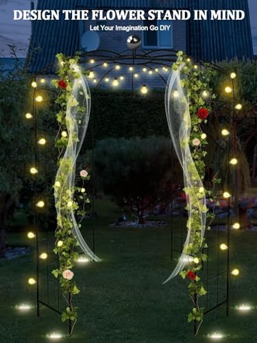 Garden Arch for Climbing Plants, Heavy Duty Metal Trellis R7821