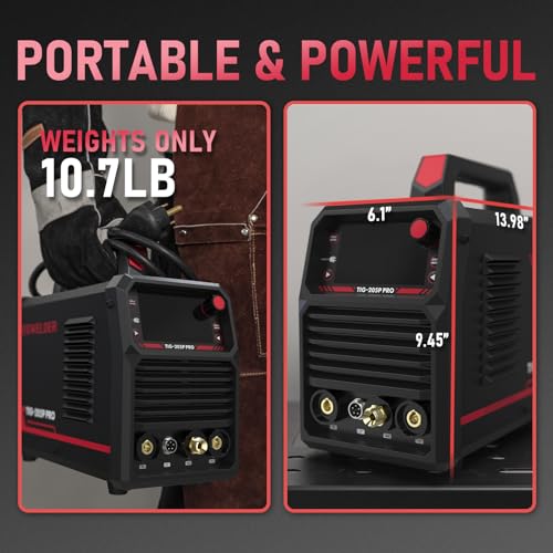 200A AC/DC TIG Welder with Pulse, Dual Voltage Inverter N89704