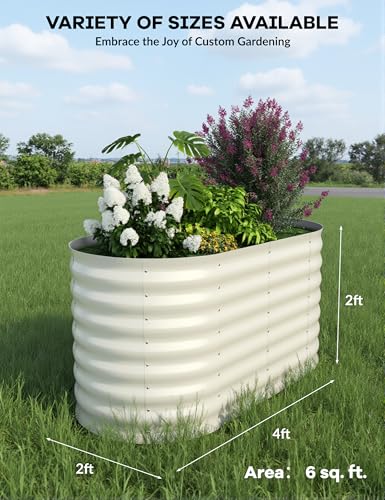 Galvanized Raised Garden Bed for Vegetables, Flowers, Outdoor D165