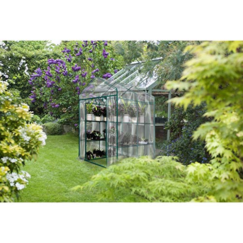 Mini Greenhouse with Locking Wheels and PVC Cover G5355