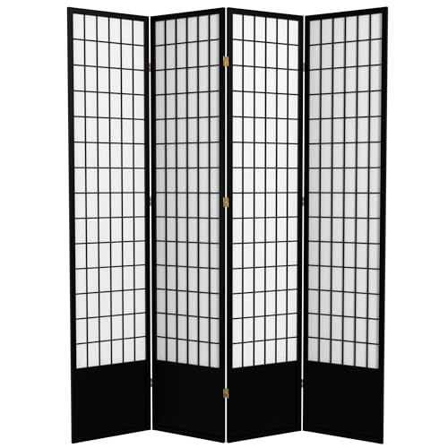 7 ft. Tall Window Pane Shoji Screen Room Divider, 3 Panels T5246