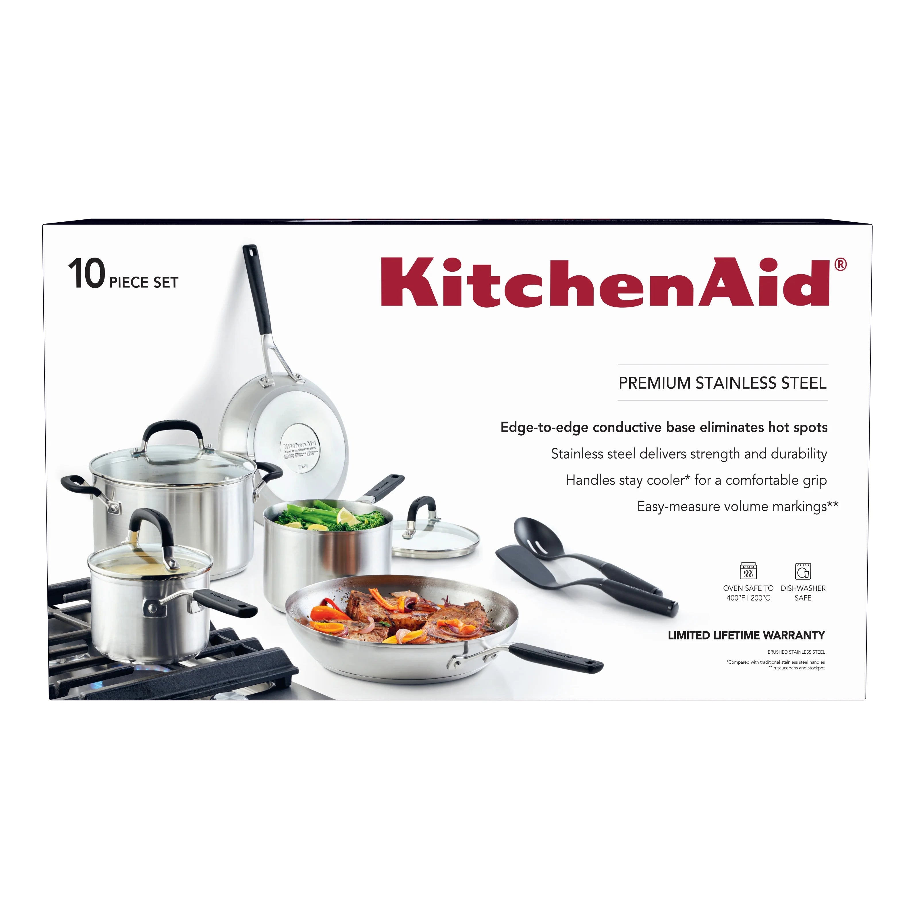Stainless Steel 10 Piece Pots and Pans Set Z7828