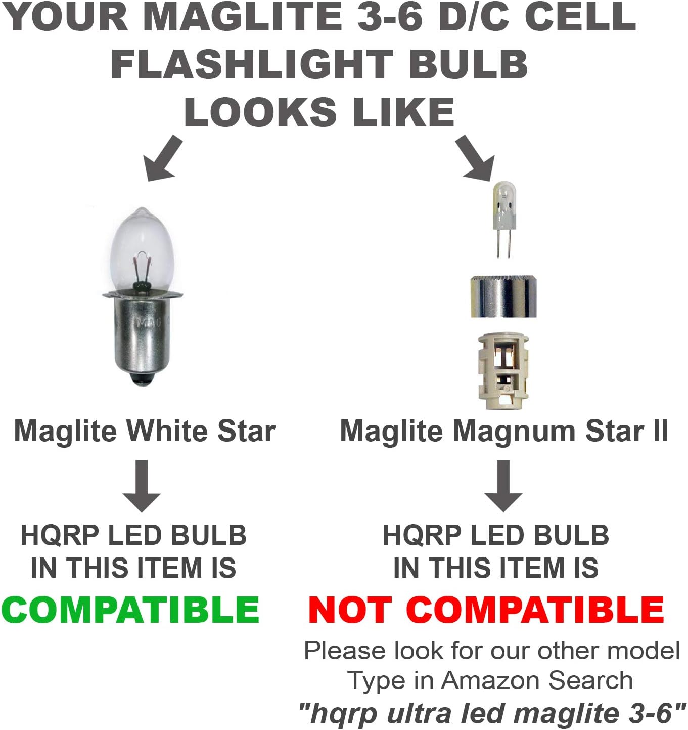 High Power 3W LED Bulb for D/C Cell Flashlights Conversion Upgrade X518