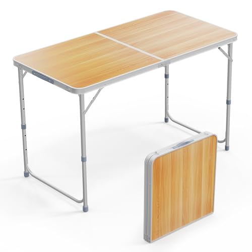 3ft Aluminum Folding Camping Table with Carrying Handle L179408