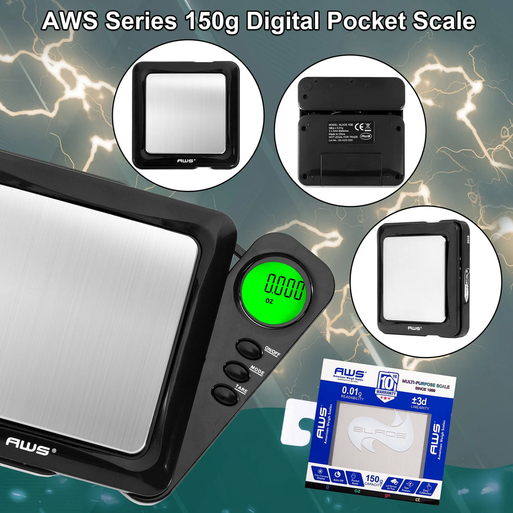 Digital Pocket Scale 150g Carbon Fiber Black J319724