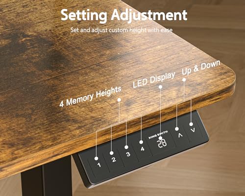Electric Standing Desk with 2 Drawers, Height Adjustable for Home Office B137