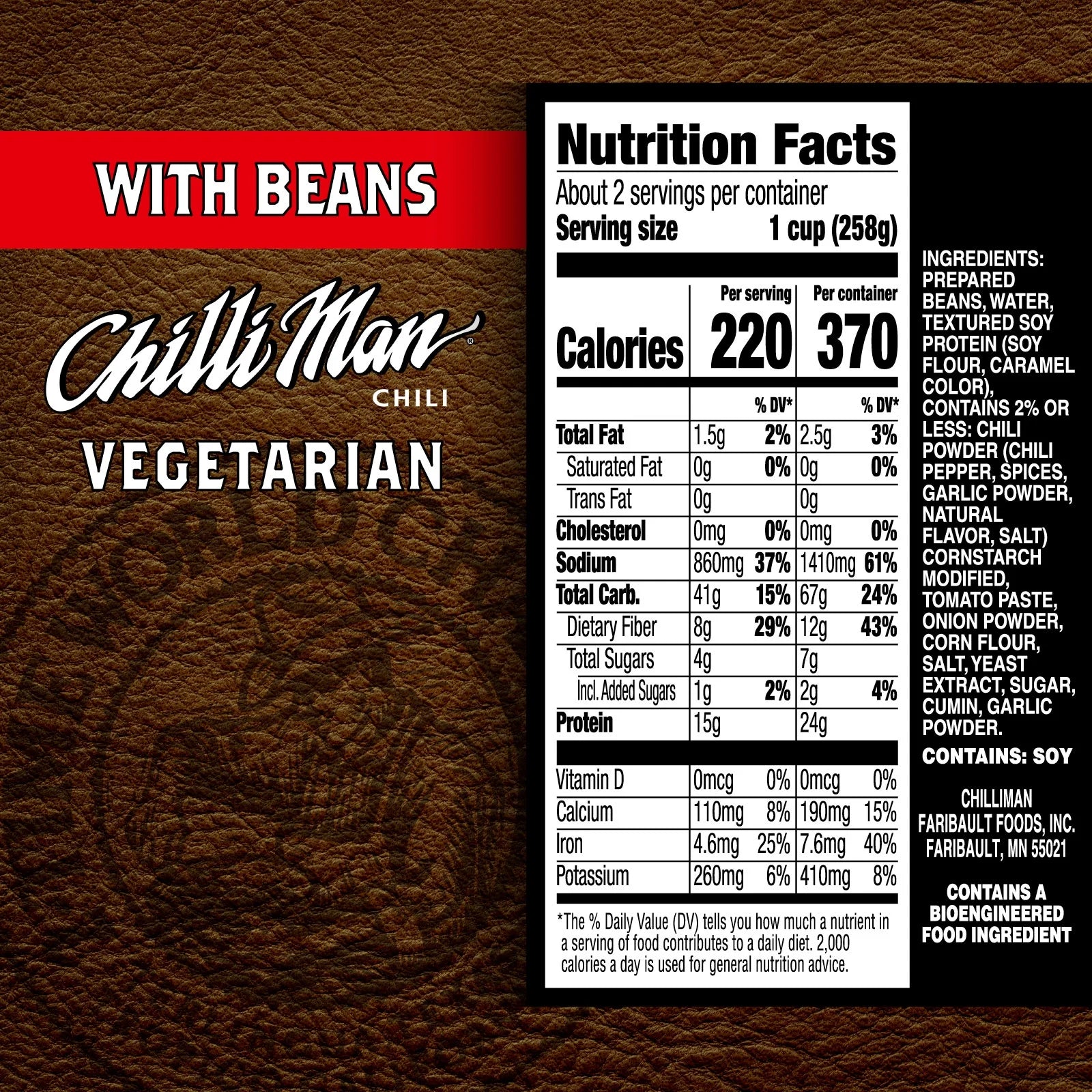 Vegetarian Chili with Beans, 15 oz Can (12 Pack) I3663