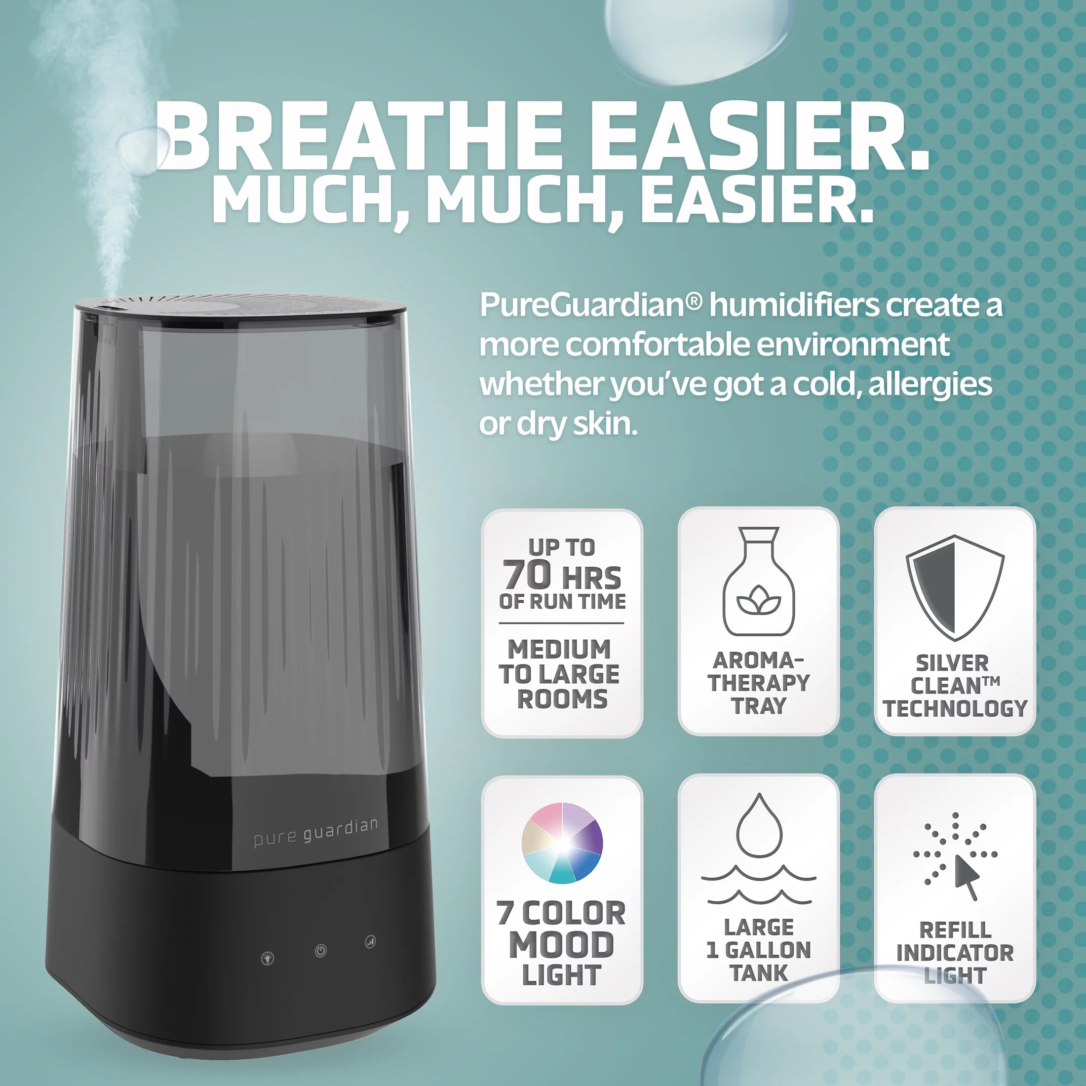 Ultrasonic Cool Mist Humidifier with Aroma Tray L80012