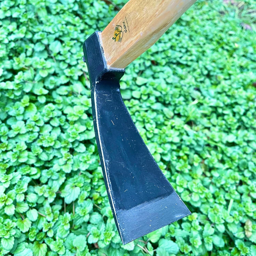 Japanese Carbon Steel Wide Hoe with Oak Handle for Digging, Weeding, Planting K1664