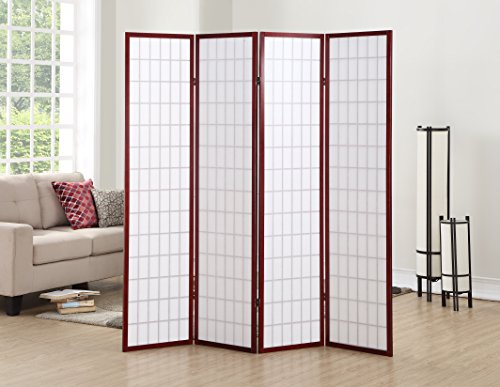 4 Panel Shoji Room Divider, Natural P768439