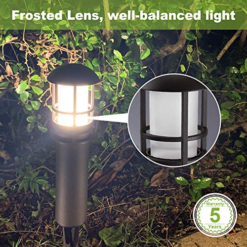 Outdoor LED Landscape Lighting, 12-Pack 3W Low Voltage Pathway Lights, Waterproof Garden Lights, Aluminum Housing A11703