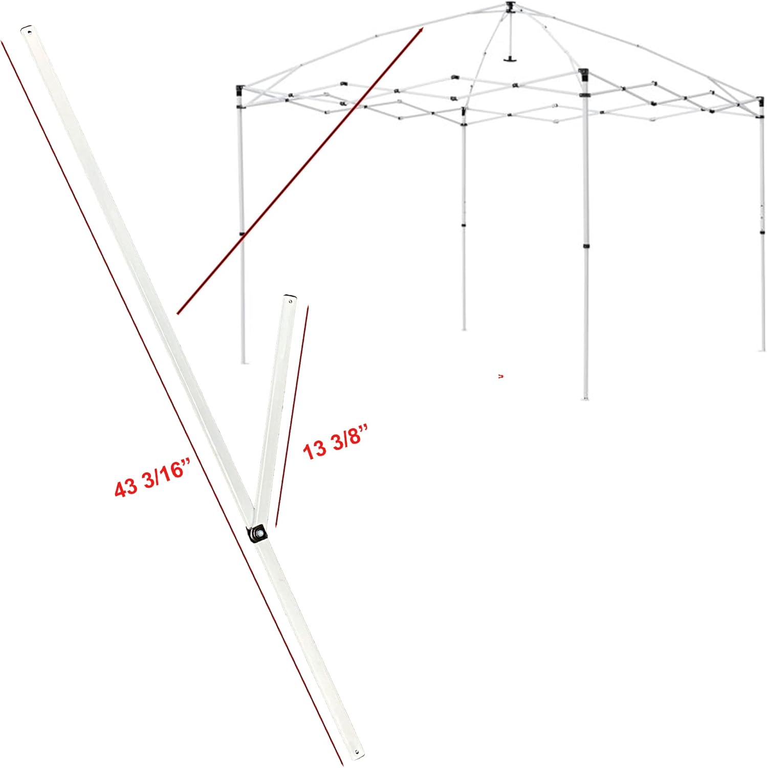 10x10 Instant Canopy Gazebo Replacement Truss Bars P681